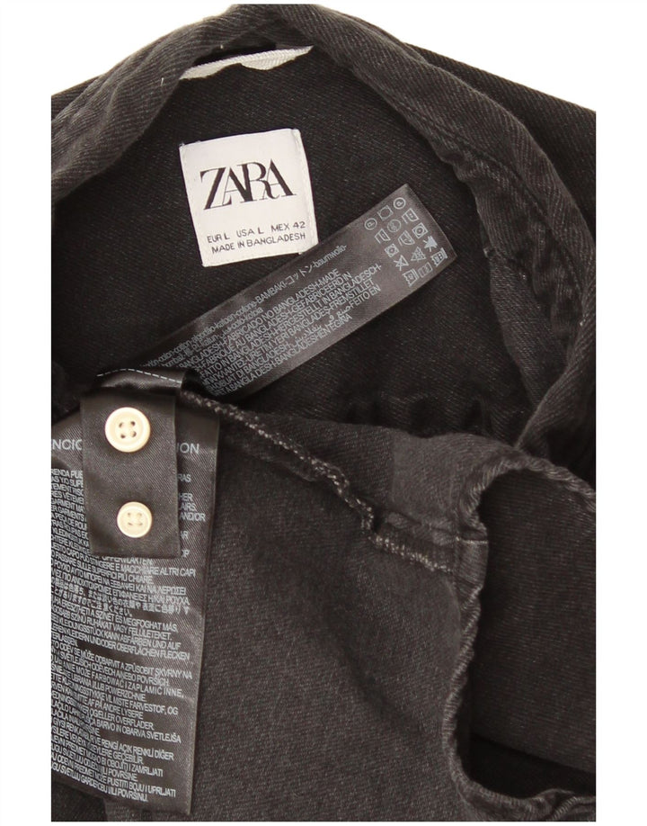 Męska koszula dżinsowa Zara, duża, szara, bawełniana