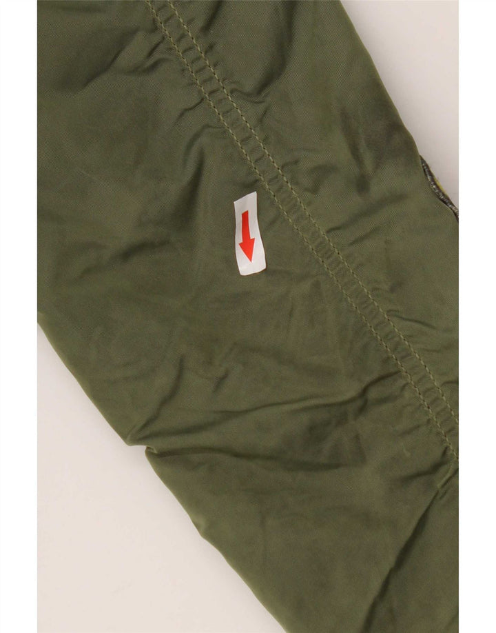 Damska kurtka bomber z grafiką Alpha Industries UK 6 XS, zielony nylon