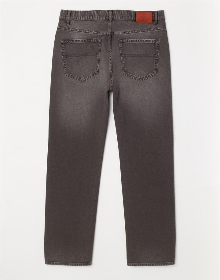 Damskie jeansy Gant Jason Regular Straight W34 L30 Szara bawełna