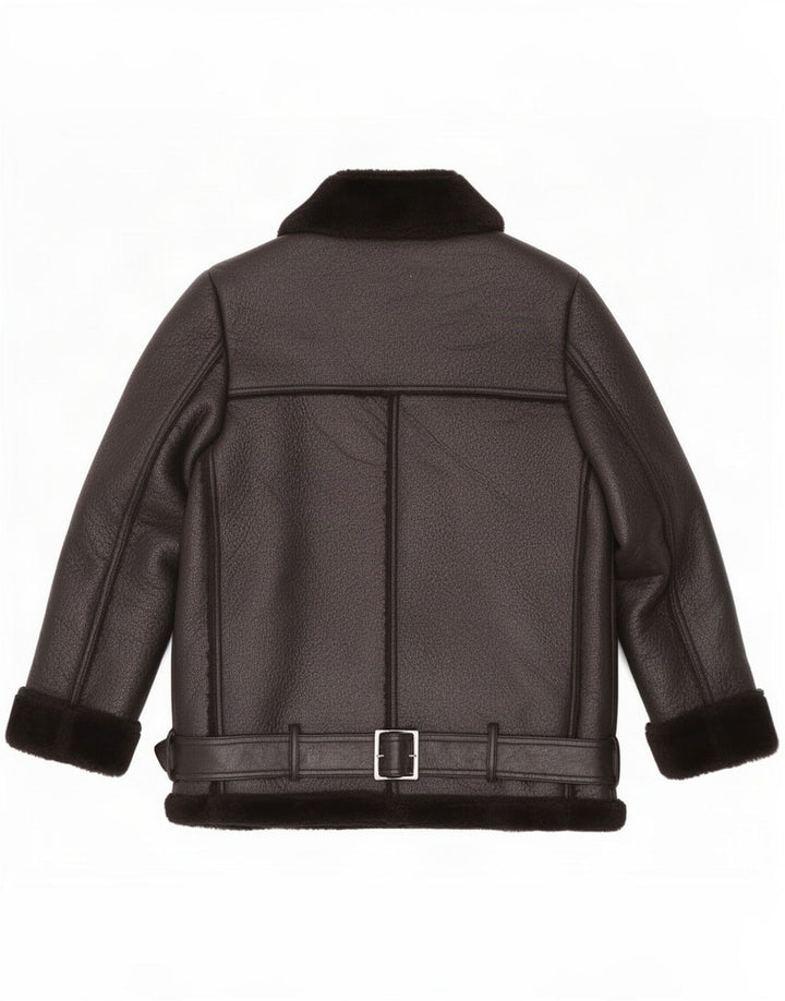 Damska kurtka Zara Sherpa UK 10, mała, czarna, poliestrowa