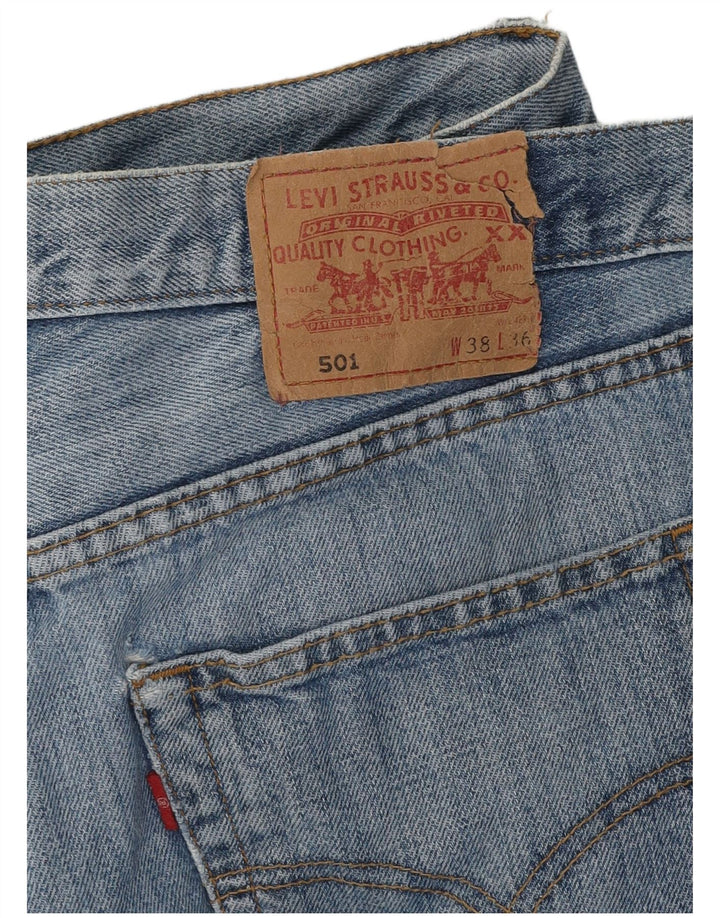 Męskie jeansy Levi's 501 Straight W38 L30 Niebieskie bawełniane