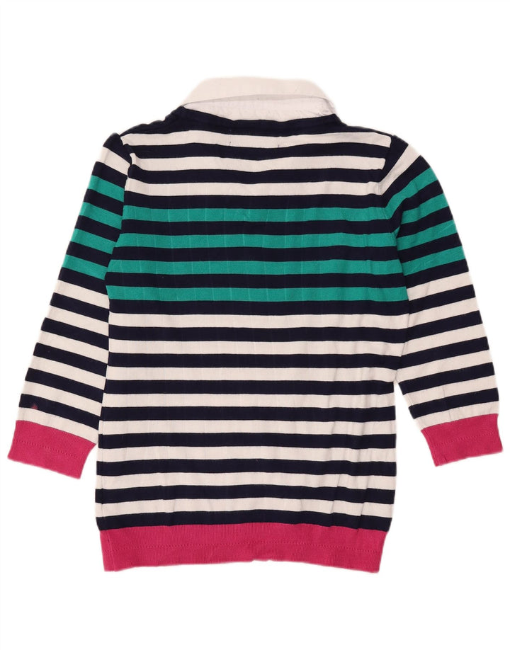 Damski sweter oversize Paco Coastal z dekoltem w kształcie litery V, UK 10, mały, wielokolorowy