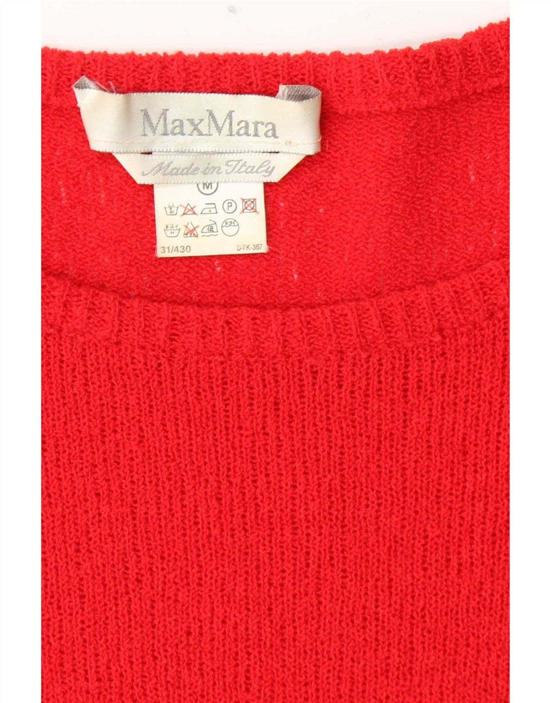 Damska sukienka sweterkowa Max Mara z długim rękawem UK 12, średnia czerwień