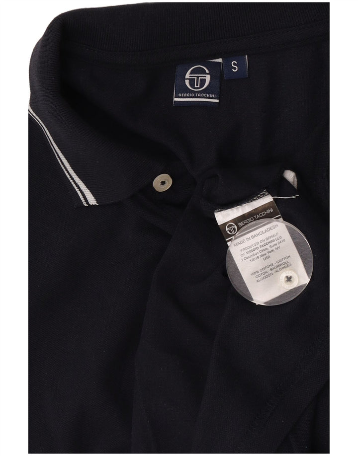 Męska koszulka polo Sergio Tacchini, mała, granatowa, bawełniana