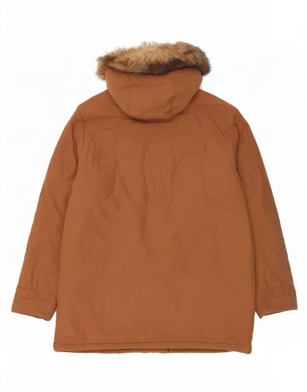 Marks & Spencer Damska kurtka typu parka z kapturem, oversize, UK 18 XL, brązowa
