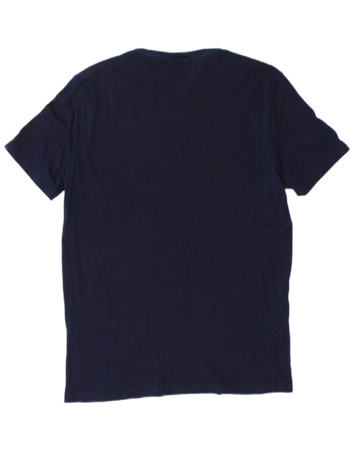 T-shirt męski Benetton Top, średni, granatowy, bawełniany