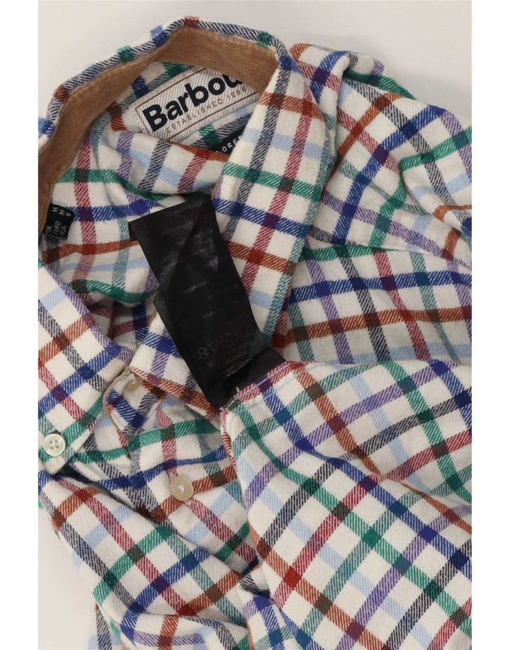 Koszula flanelowa męska Barbour, średnia, wielokolorowa, bawełniana w kratę