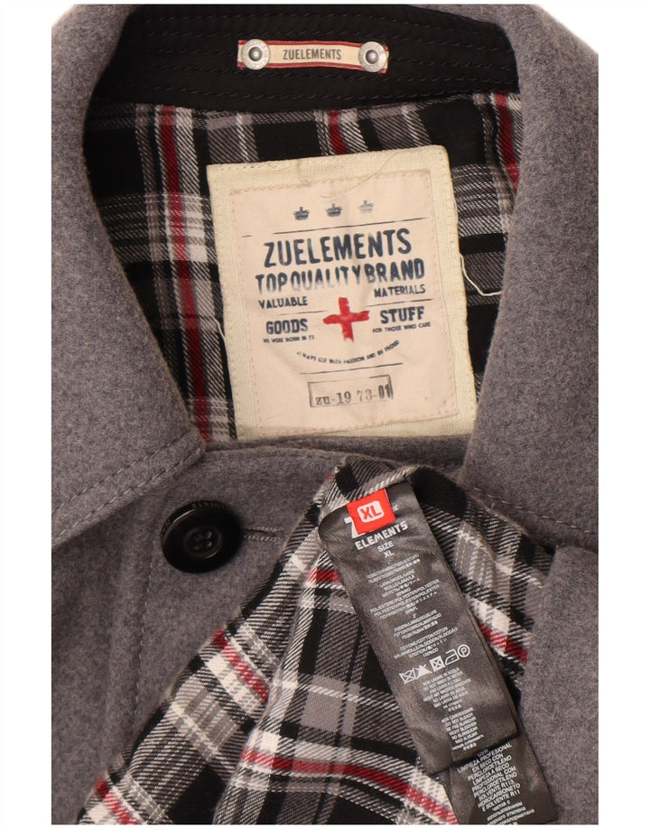 Płaszcz męski Zu Elements, UK 42 XL, szara wełna