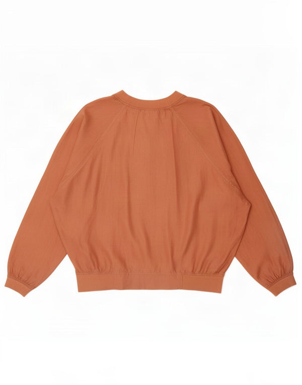 Vintage damski top oversize z długim rękawem IT 44 średni pomarańczowy