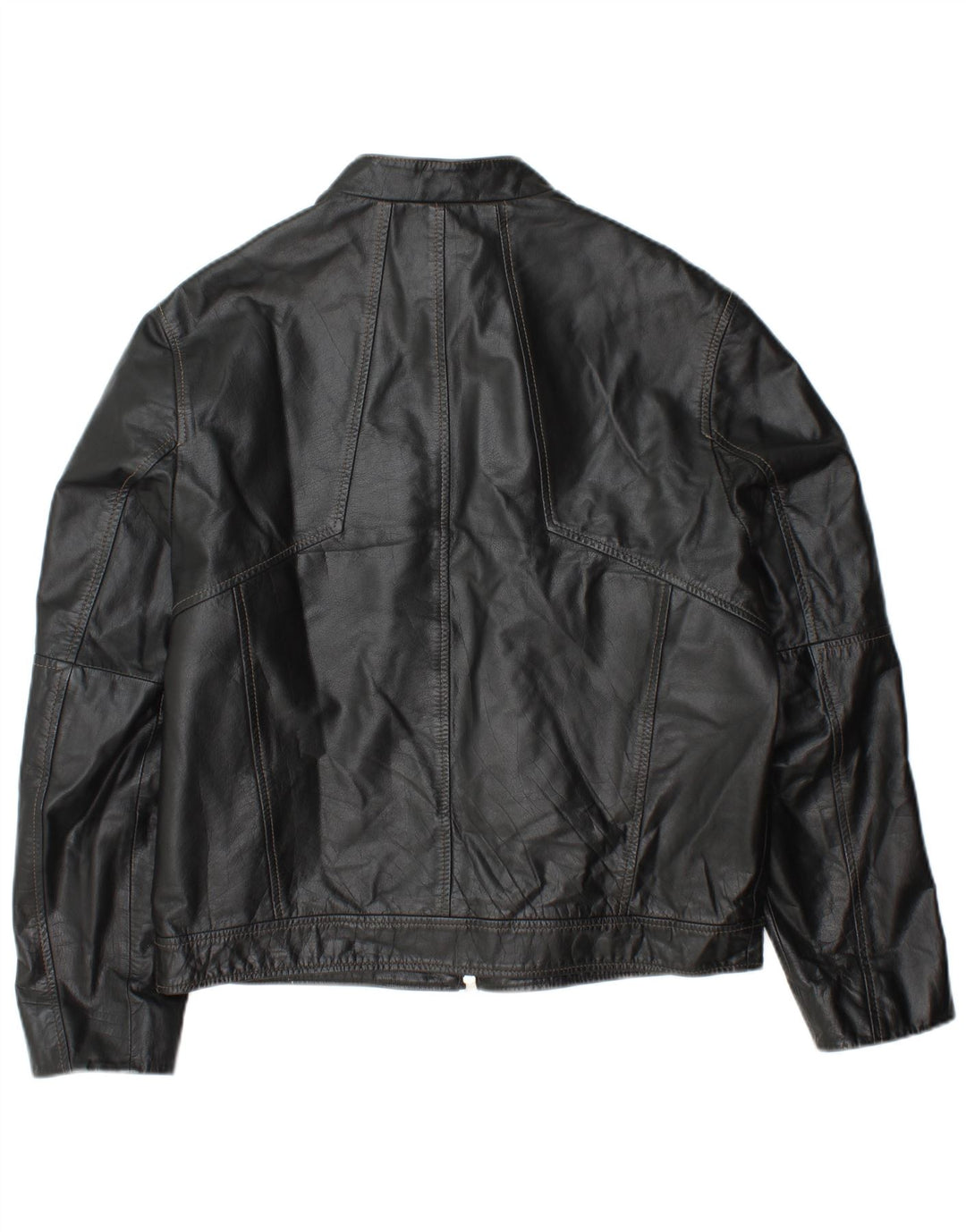 DAVID MAYER Męska kurtka skórzana UK 38, średnia czarna skóra