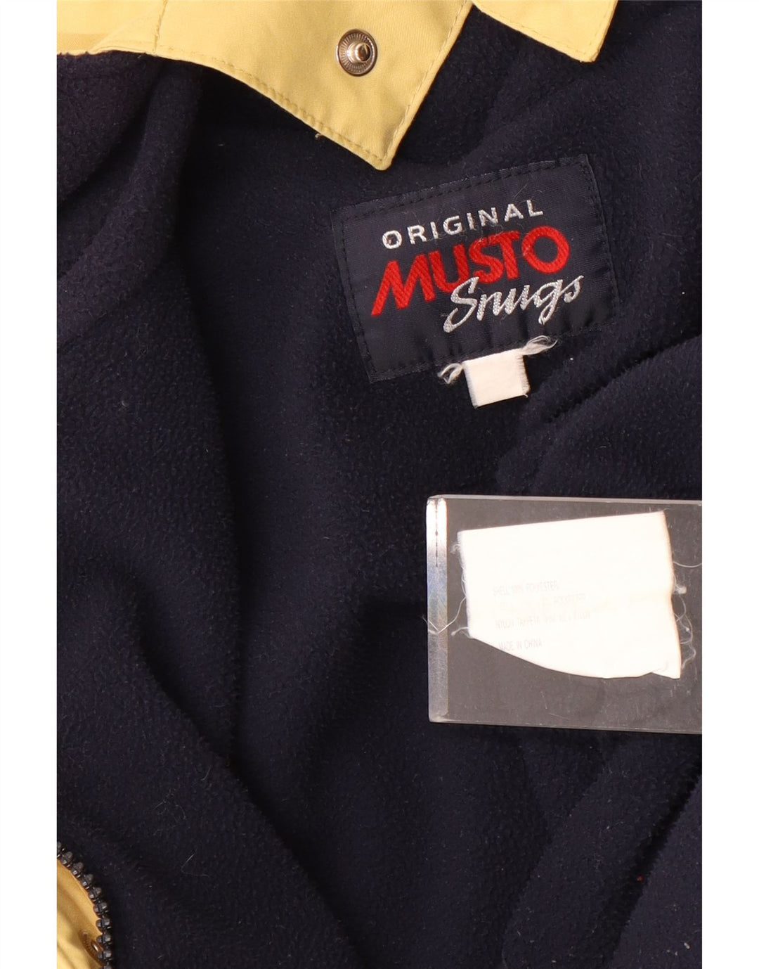 Męska kurtka parka z kapturem Musto UK 40, duża, żółta, poliestrowa