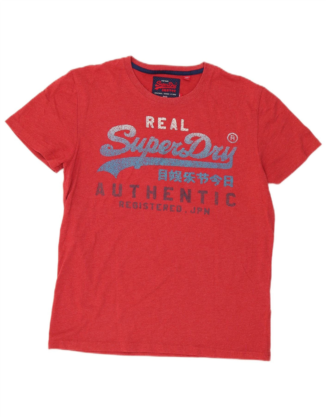Męski T-shirt z grafiką Superdry, duży, czerwony, bawełniany