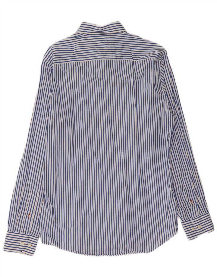 Męska koszula o regularnym kroju TOMMY HILFIGER w średnie niebieskie prążki, bawełniana