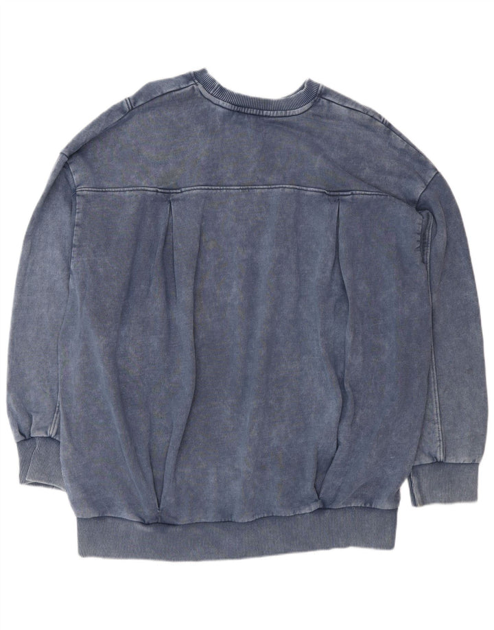 Damski sweter oversize Zara UK 16, duży, granatowy, bawełniany