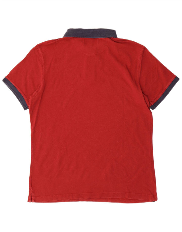 Męska koszulka polo BARBOUR, duża, czerwona, bawełniana