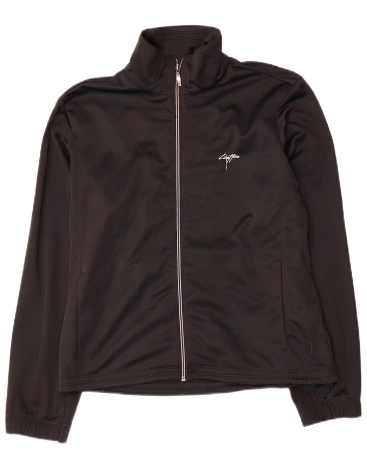 Damska bluza dresowa Lotto Crop Top Jacket UK 14 Średni czarny poliester