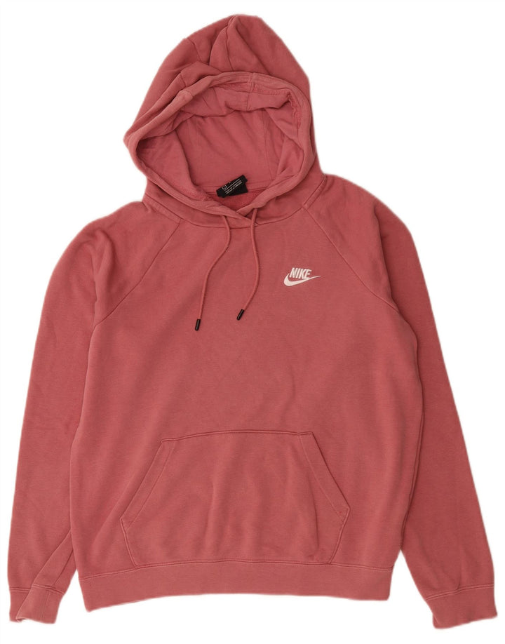 Damski sweter oversize z kapturem Nike UK 10, mały, różowy, bawełniany