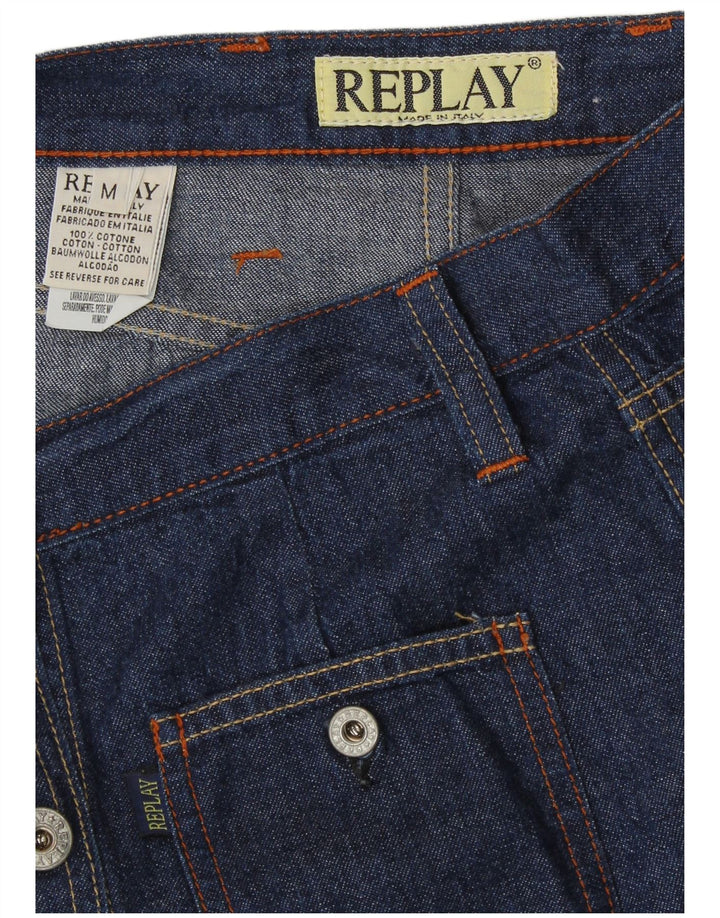 Damska spódnica jeansowa Maxi REPLAY Medium W28 Granatowa bawełna