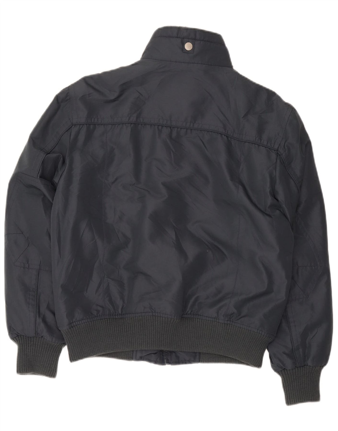 Męska kurtka bomber w stylu vintage UK 38, średni szary poliester