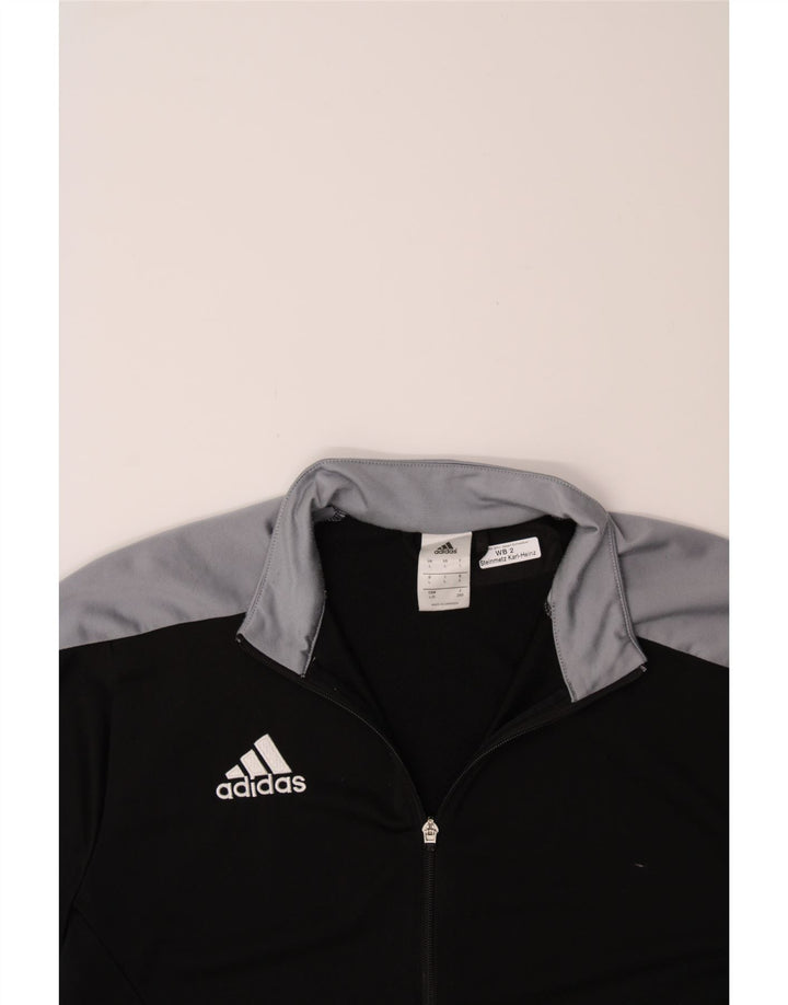 ADIDAS Mens Tracksuit Top Jacket Large Black Colourblock Polyester Vintage Adidas and Second-Hand Adidas from Messina Hembry 