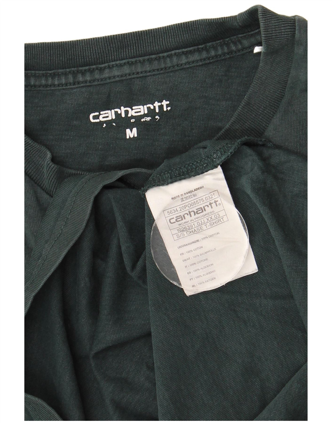 T-shirt męski CARHARTT Średni zielony bawełniany
