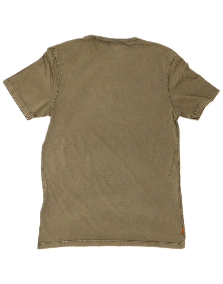 T-shirt męski Timberland o regularnym kroju, mały, bawełniany khaki