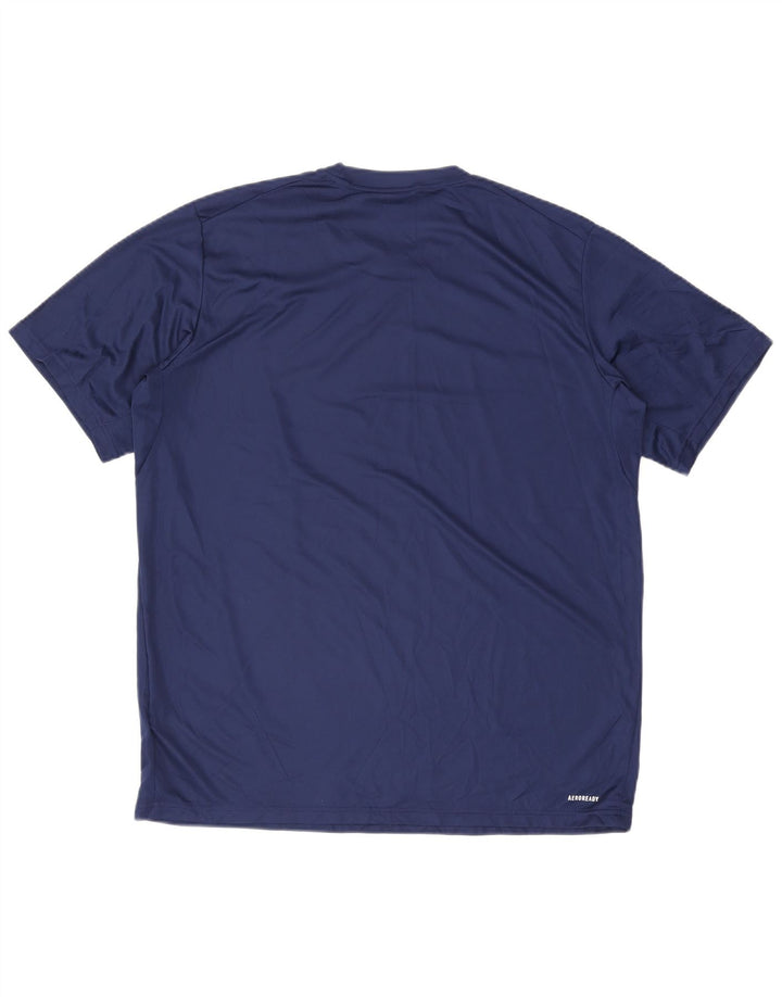 Koszulka męska Adidas Aeroready Top XL granatowa, poliestrowa