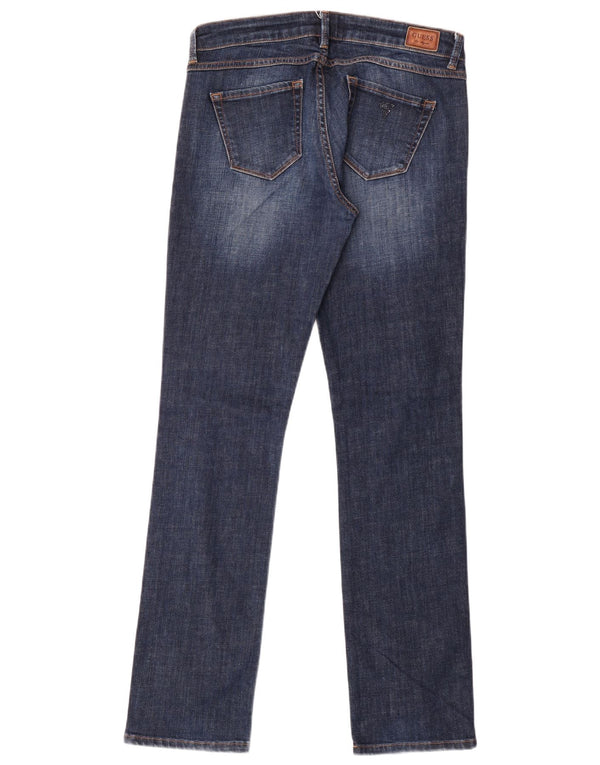 Damskie jeansy Guess Starlet Straight W30 L32 Niebieskie bawełniane