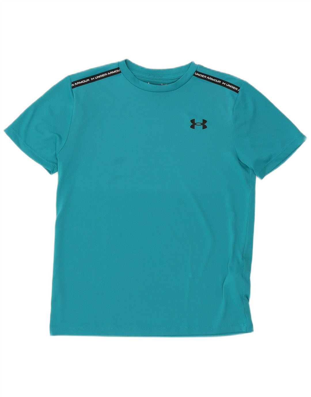 Chłopięcy T-shirt z grafiką Under Armour na 11-12 lat, duży, turkusowy poliester
