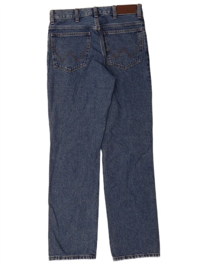 Męskie proste dżinsy Wrangler W30 L32, niebieskie, bawełniane