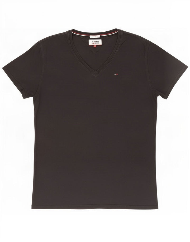 Męska koszulka T-shirt o regularnym kroju Tommy Hilfiger, średnia czarna bawełniana