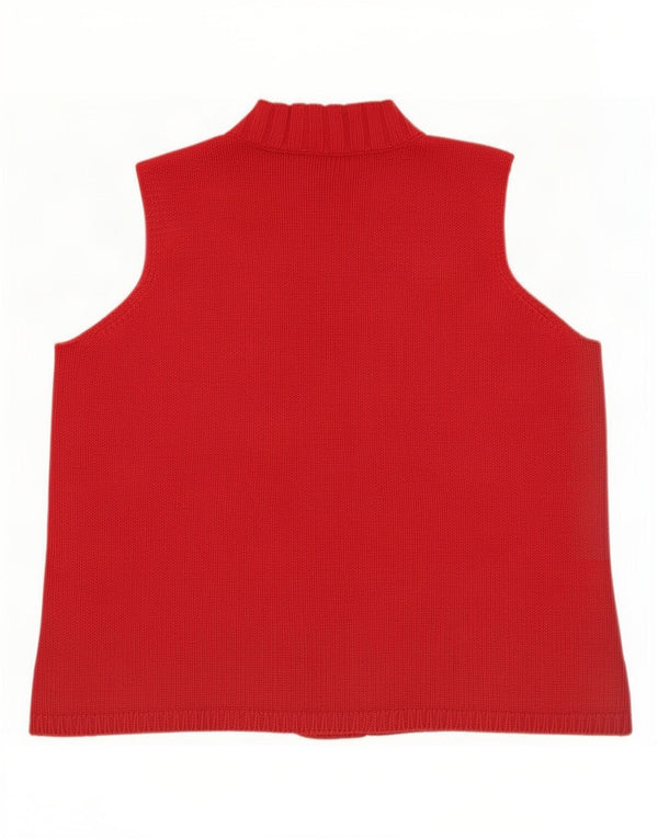 Damski podkoszulek bez rękawów Ralph Lauren UK 20 2XL, czerwony, bawełniany