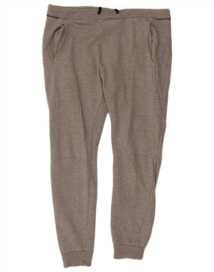 Męskie spodnie dresowe Zara Joggers XL, szara bawełna