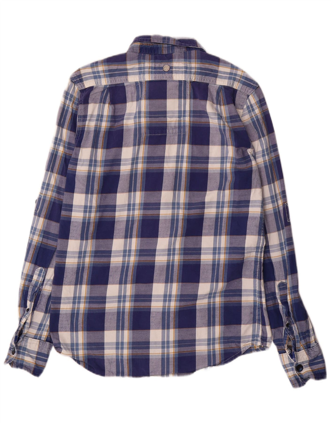 Męska koszula flanelowa Superdry, bawełniana, w średnią granatową kratkę