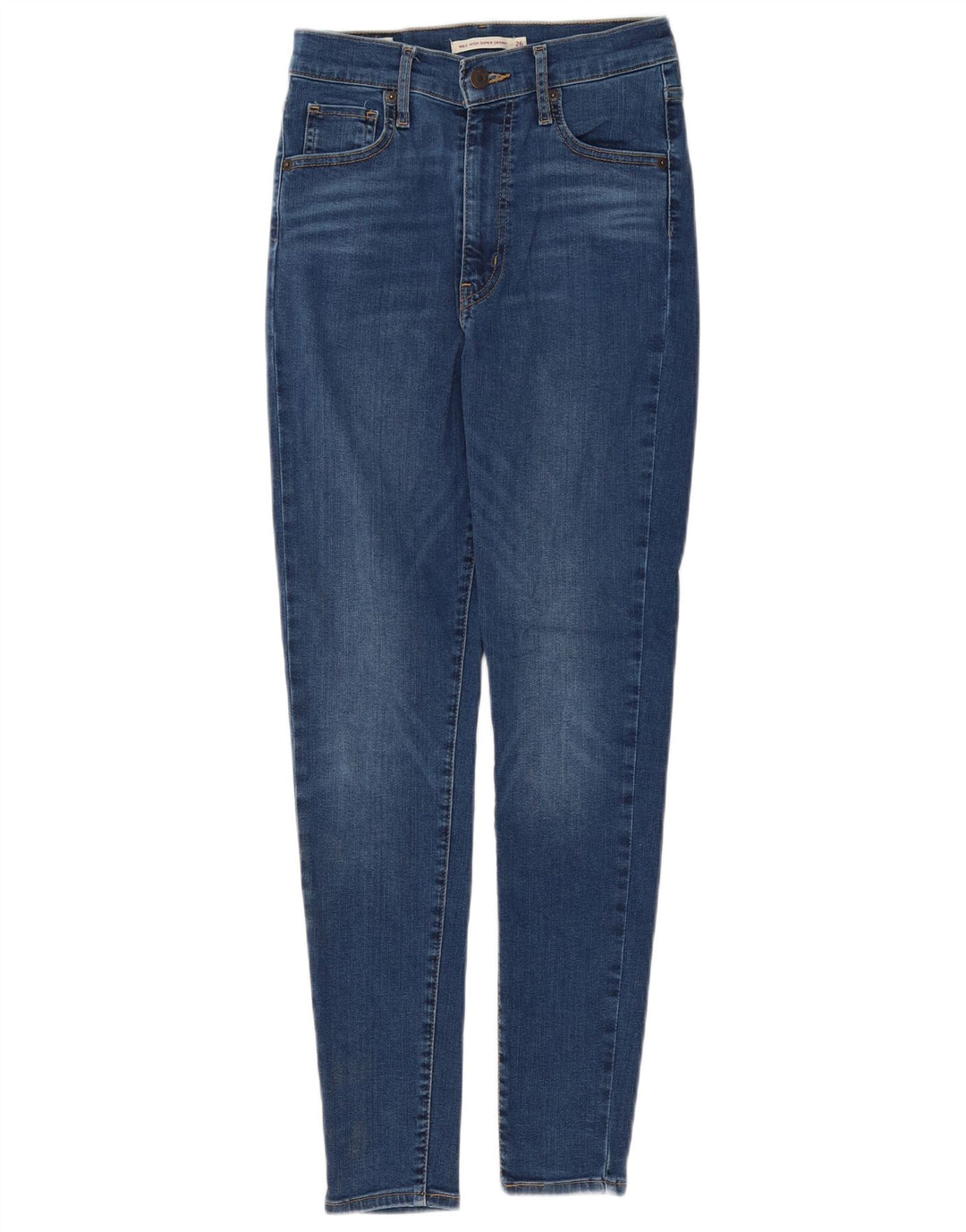 Damskie jeansy LEVI'S Mile High Super Skinny W26 L28 Niebieskie bawełniane