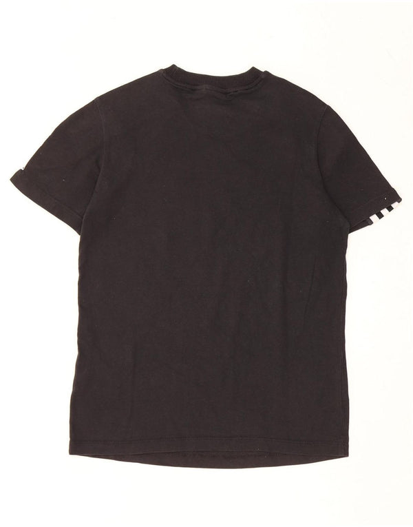 Damska koszulka z grafiką ADIDAS Top UK 8, mała, czarna, bawełniana