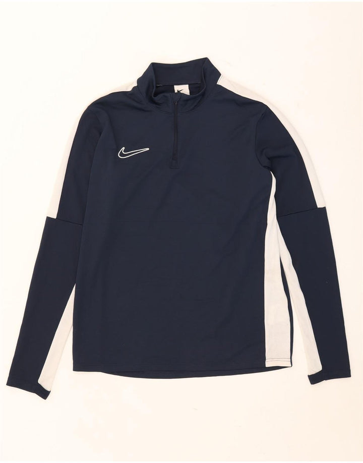 Męski dres Nike Dri Fit z pulowerem, średni granatowy kolor blokowy