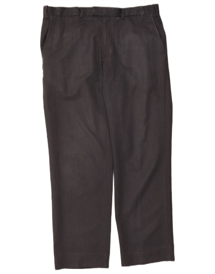 Marks & Spencer Męskie proste spodnie chino W36 L31 Niebieski poliester