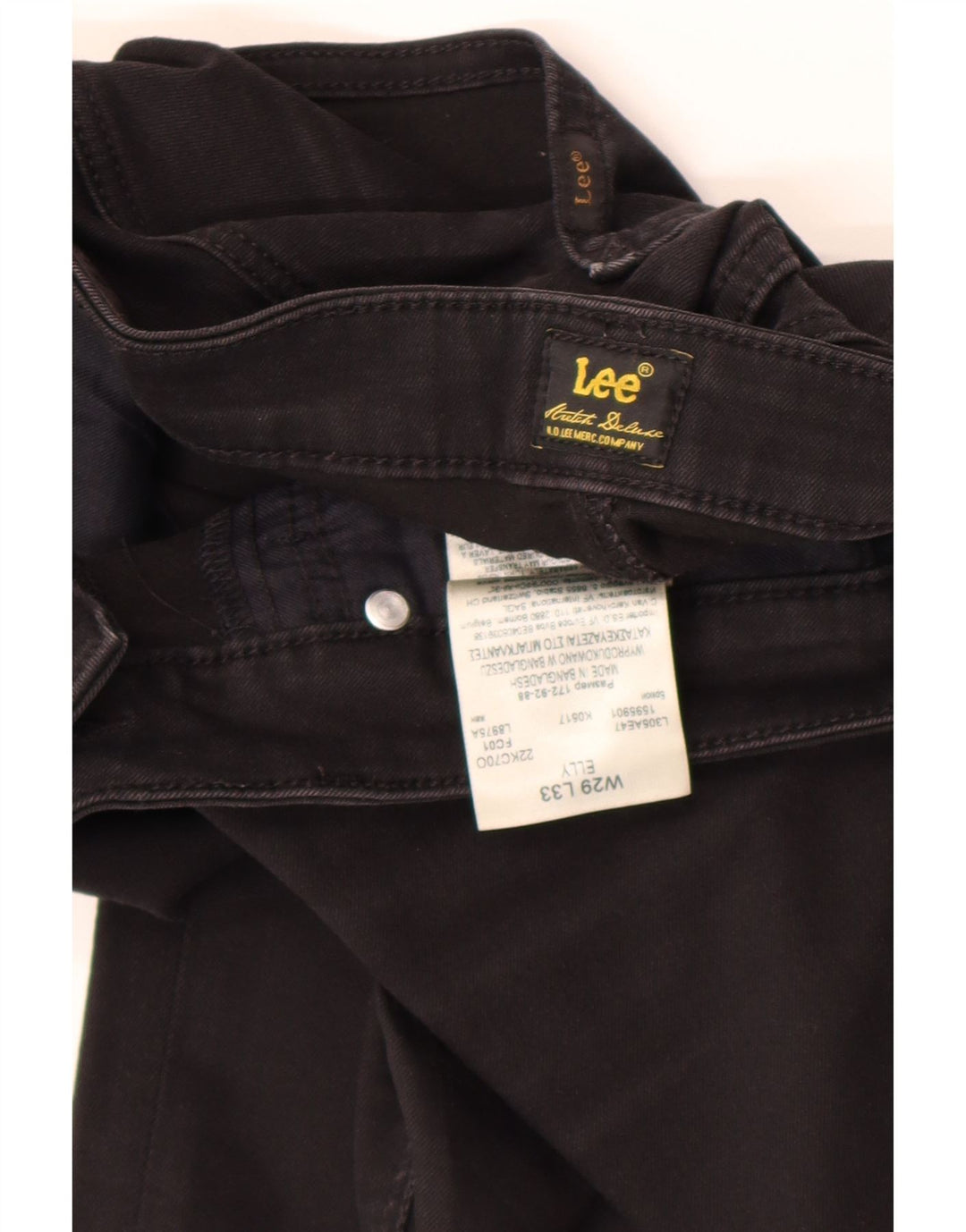 Damskie jeansy Lee Elly Slim W29 L33 Czarne bawełniane
