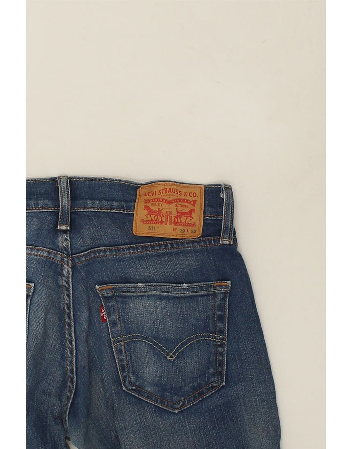 LEVI'S Womens 511 Slim Jeans W29 L29 Blue Cotton | Vintage Levi's | Thrift | Second-Hand Levi's | Used Clothing | Messina Hembry 