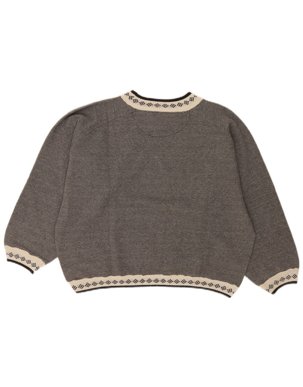 Sweter damski o kroju oversize, duży, szary, UK 16