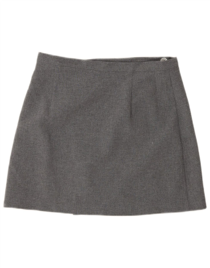 Damska spódnica mini kopertowa z wysokim stanem Sisley IT 44 Medium W26 Szary poliester