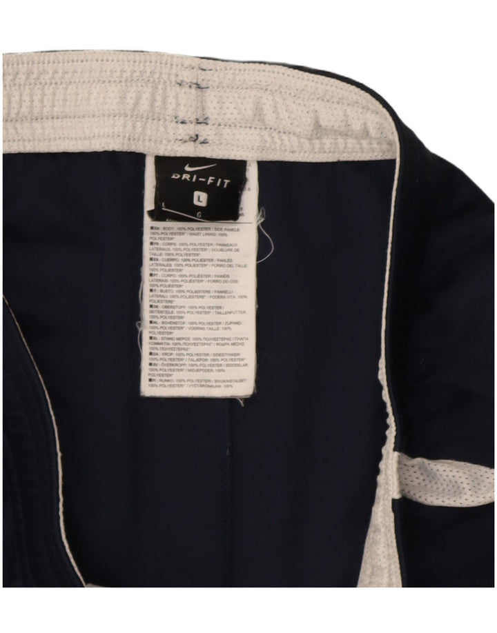 Męskie spodenki sportowe Nike Dri Fit, duży, granatowy, poliestrowy blok kolorów