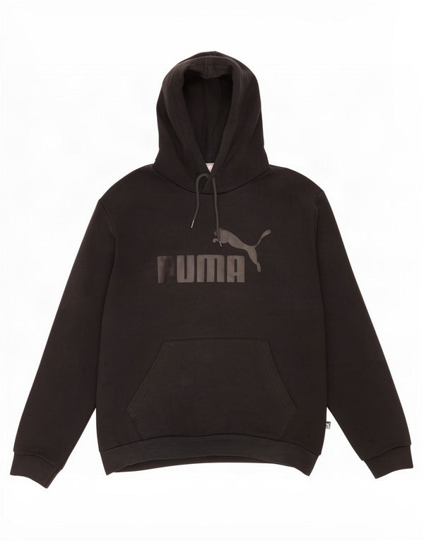 Męski sweter z kapturem Puma z grafiką, duży, czarny, bawełniany