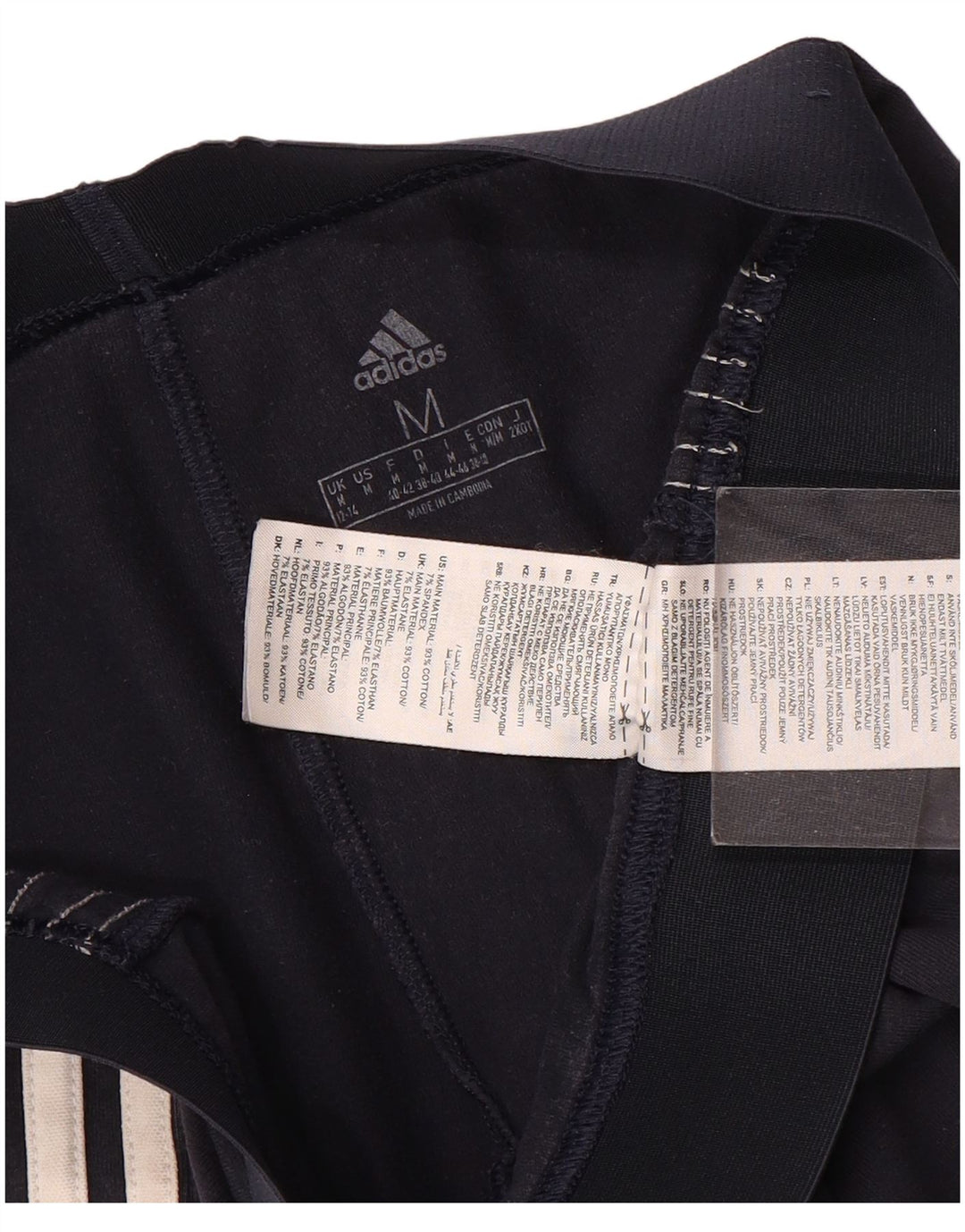 Legginsy damskie Adidas UK 12/14 Średni granatowy, bawełniany