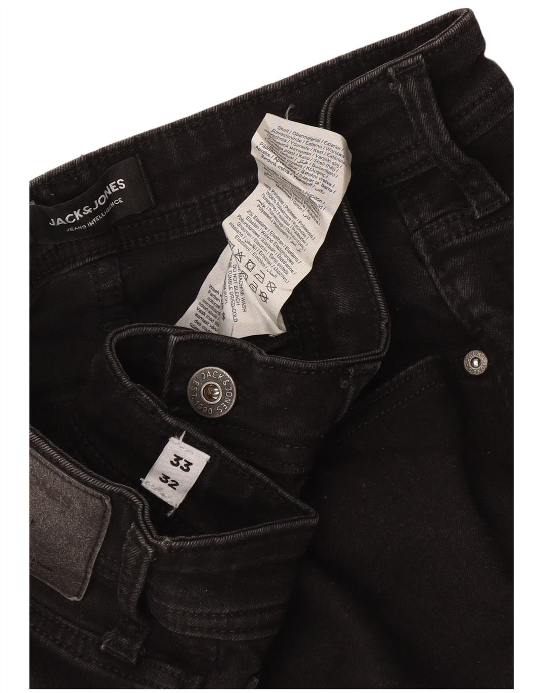 Męskie jeansy Jack & Jones GLENN Slim W33 L32 Szara bawełna
