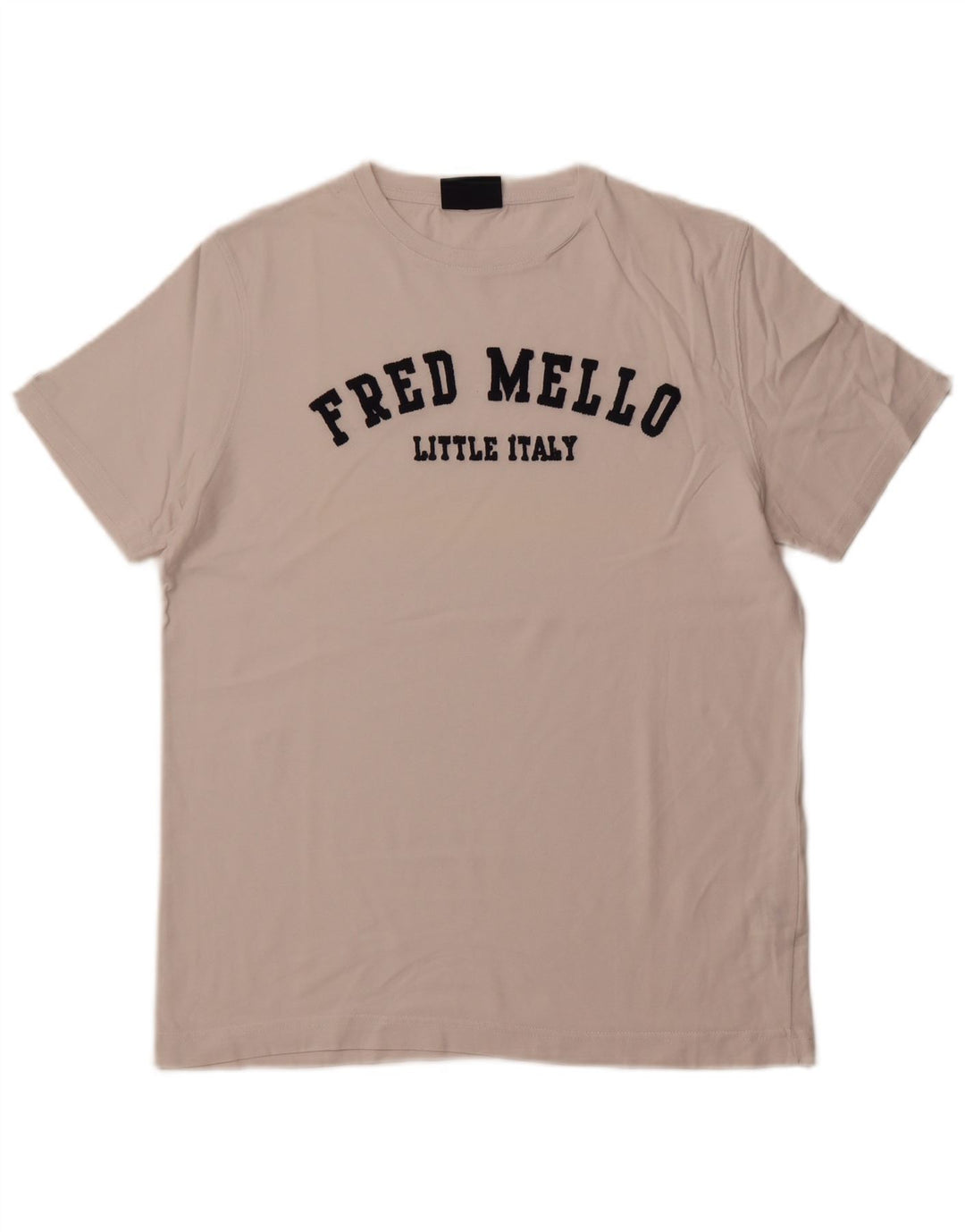 Męska koszulka z grafiką FRED MELLO, duża, biała, bawełniana