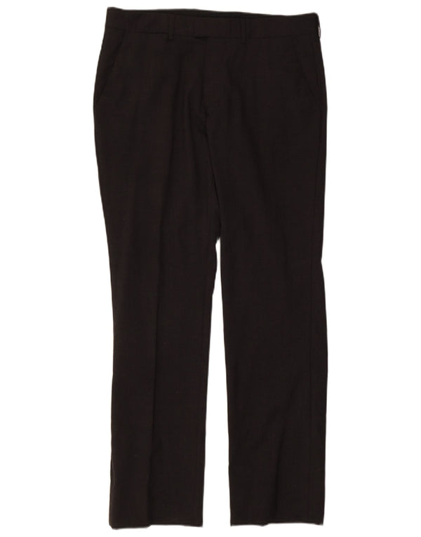 Męskie proste spodnie garniturowe Zara EU 40 Medium W31 L30 Szary poliester