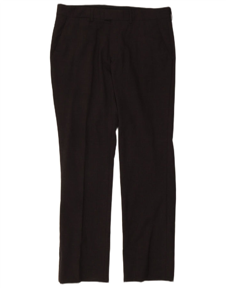 Męskie proste spodnie garniturowe Zara EU 40 Medium W31 L30 Szary poliester