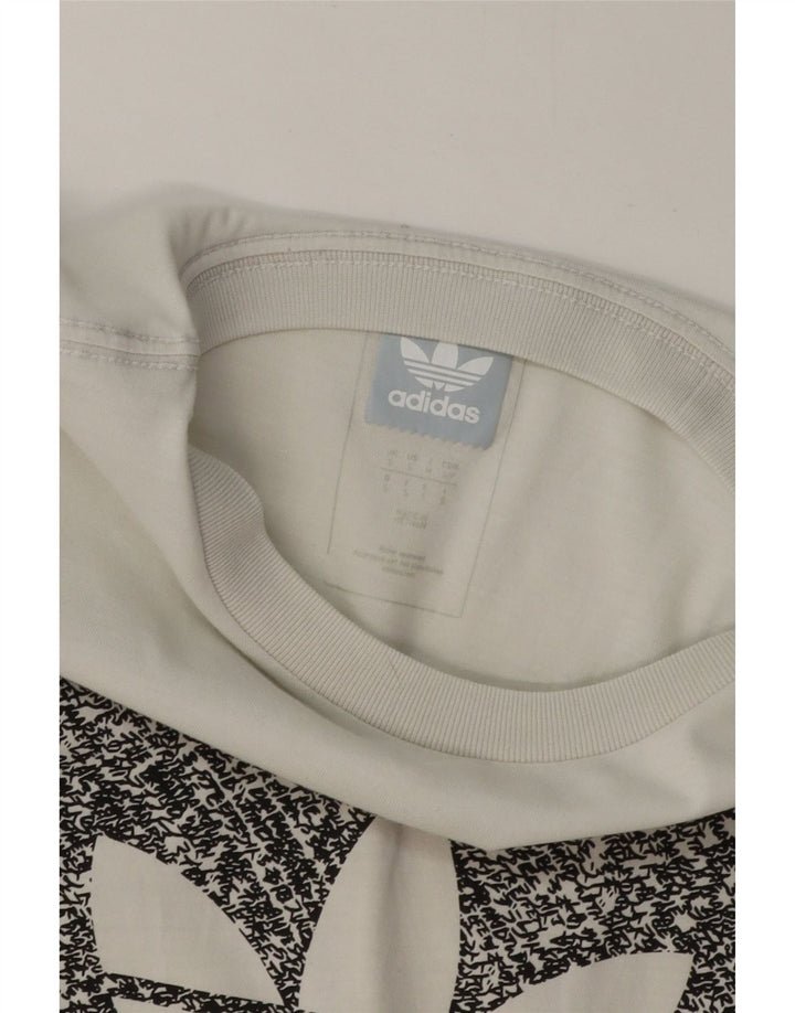 Męska koszulka z grafiką Adidas, mała, biała, bawełniana